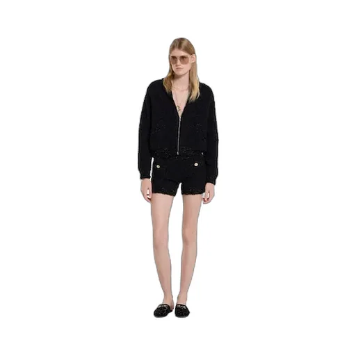Wool Lamé Bouclé Zip Jacket