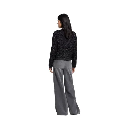Shiny Chunky Wool Cardigan
