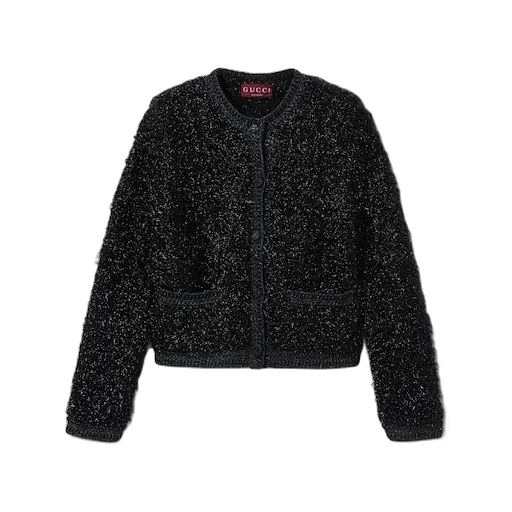 Shiny Chunky Wool Cardigan