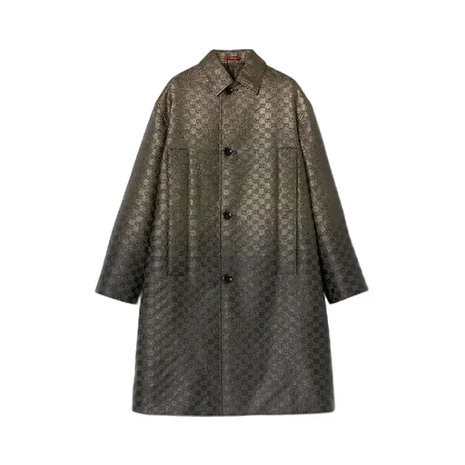 Gg Canvas Lamé Coat