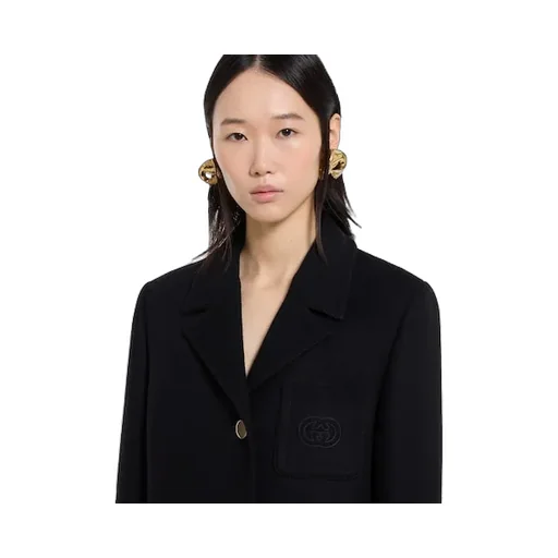 Batavia Wool Coat With Patch
