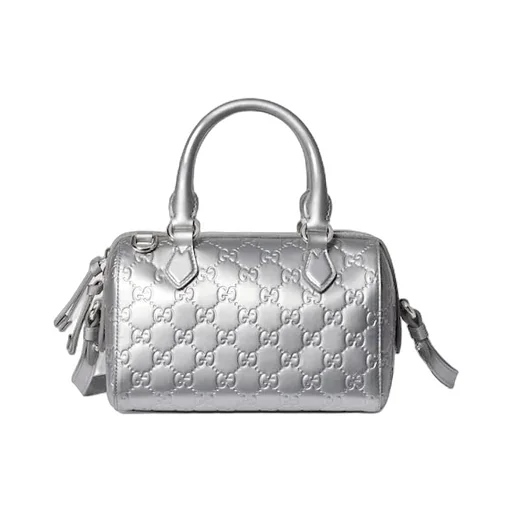 Gg Emblem Small Boston Bag