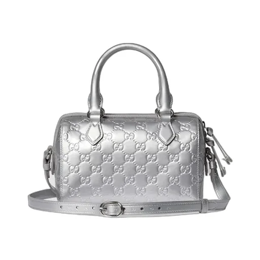 Gg Emblem Small Boston Bag