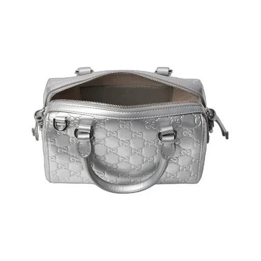 Gg Emblem Small Boston Bag