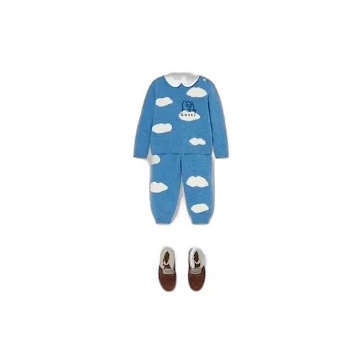 Baby Wool Trousers With Embroidery