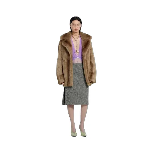 Degradé Soft Shearling Peacoat