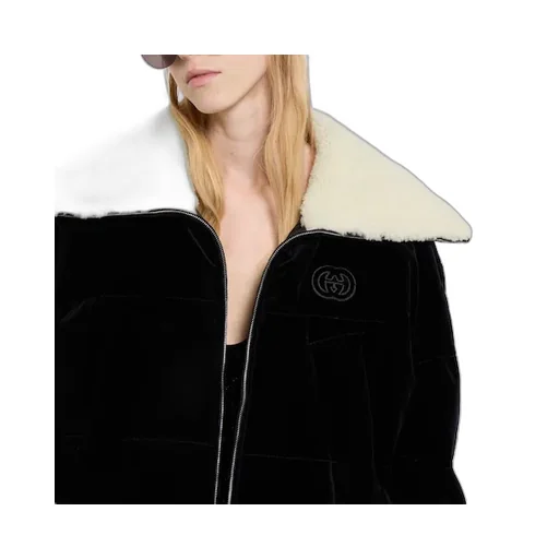 Cotton Velvet Puffer Bomber