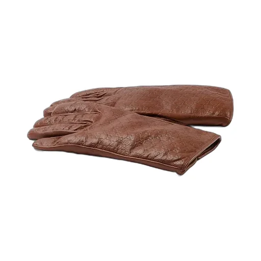 Embossed Gg Leather Gloves