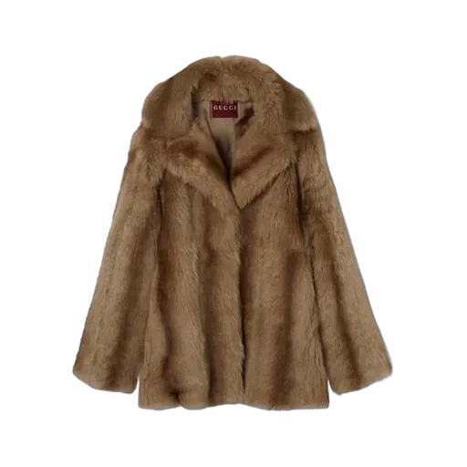 Degradé Soft Shearling Peacoat