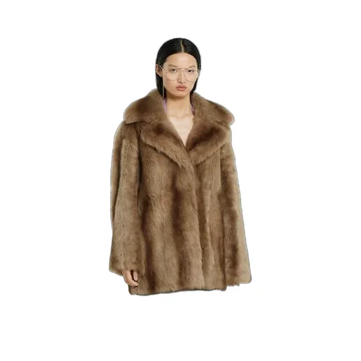 Degradé Soft Shearling Peacoat