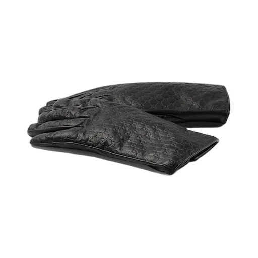 Embossed Gg Leather Gloves