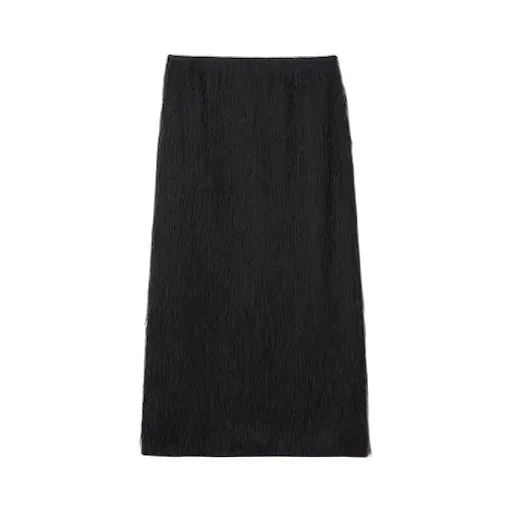 Fringed Fil Coupé Fabric Skirt