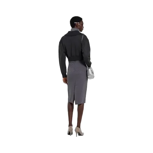 Gg Cotton Silk Jacquard Skirt