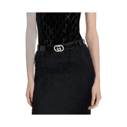 Fringed Fil Coupé Fabric Skirt