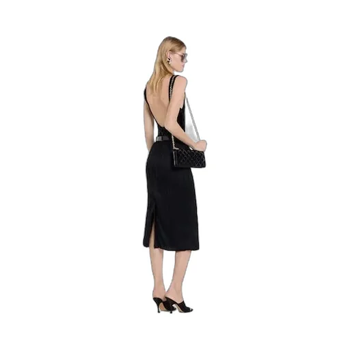 Fringed Fil Coupé Fabric Skirt