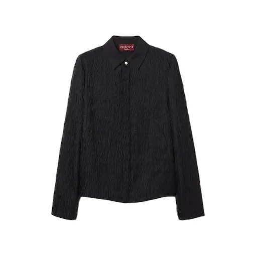 Fringed Fil Coupé Fabric Shirt