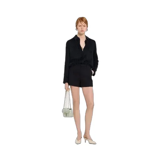 Fringed Fil Coupé Fabric Shirt