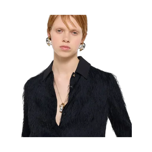 Fringed Fil Coupé Fabric Shirt