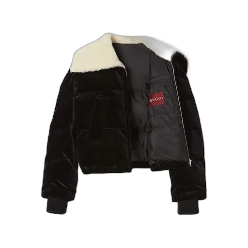 Cotton Velvet Puffer Bomber