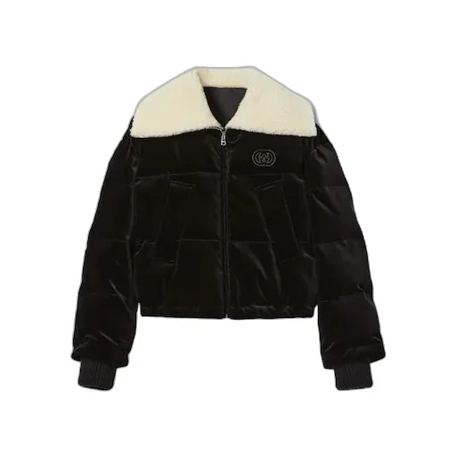 Cotton Velvet Puffer Bomber