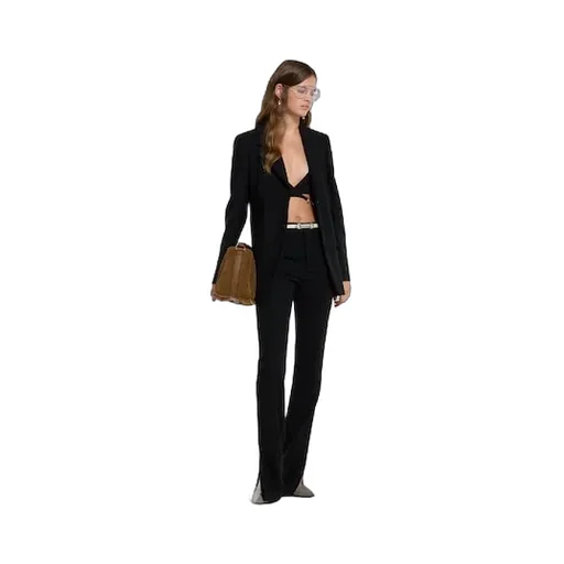 Wool CrÊPe Trousers With Embroidery