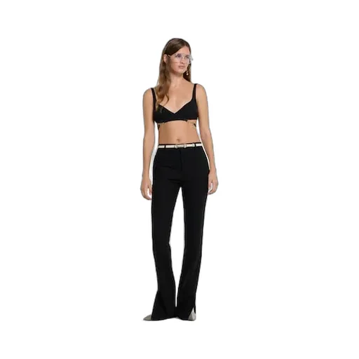 Wool CrÊPe Trousers With Embroidery