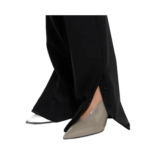 Wool CrÊPe Trousers With Embroidery