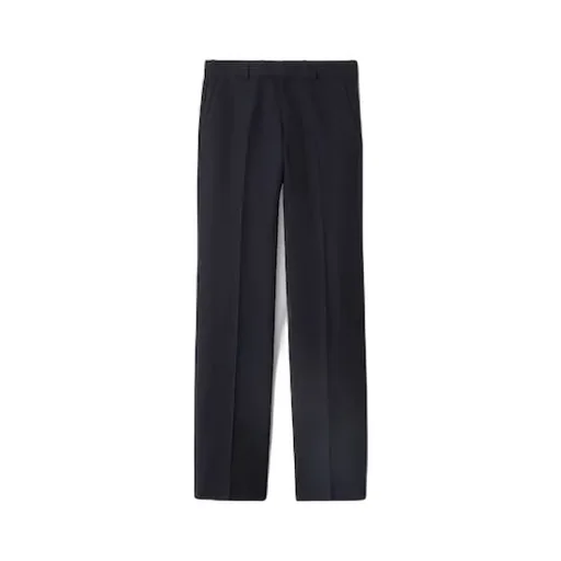Wool Gabardine Trousers With Embroidery