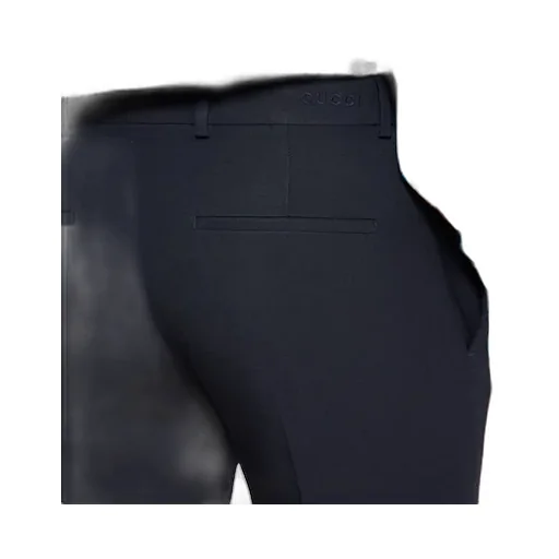 Wool Gabardine Trousers With Embroidery