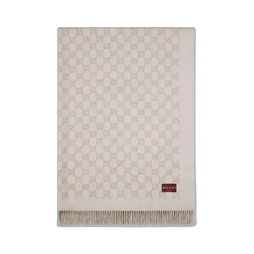 Reversible Gg Wool Cashmere Blanket