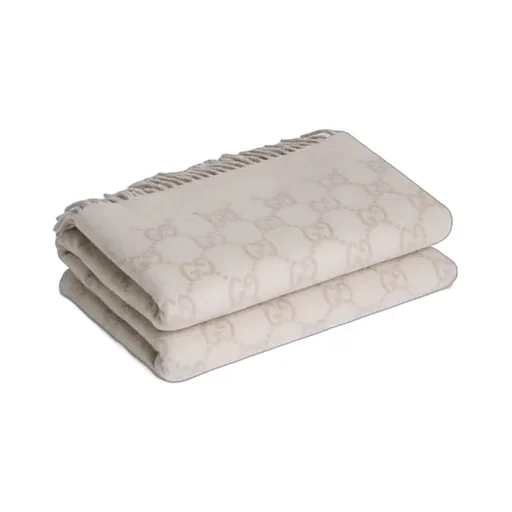 Reversible Gg Wool Cashmere Blanket