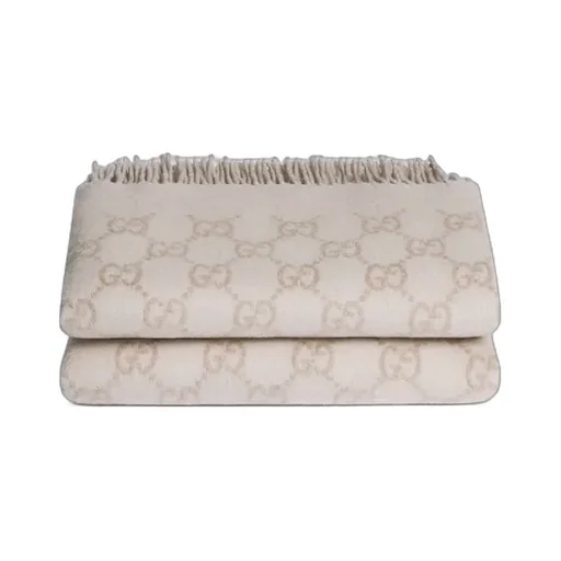 Reversible Gg Wool Cashmere Blanket