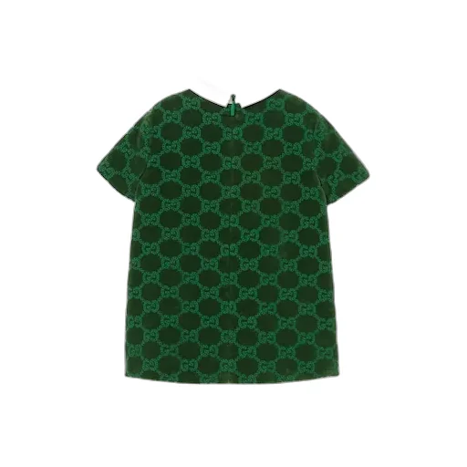 Baby Gg Cotton Velvet Dress