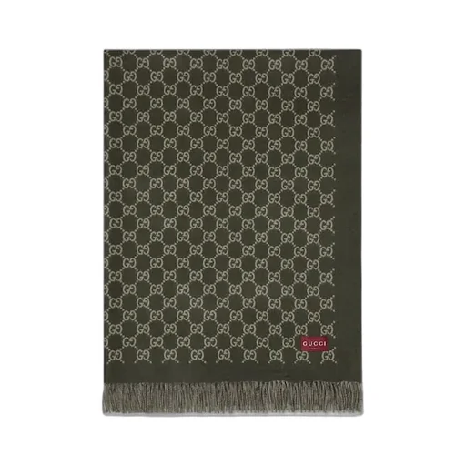 Reversible Gg Wool Cashmere Blanket