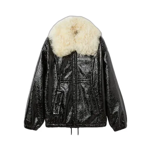 Coated Fabric Bomber Jacket