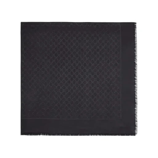 Gg Silk Wool Lamé Shawl