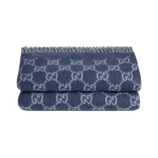 Reversible Gg Wool Cashmere Blanket