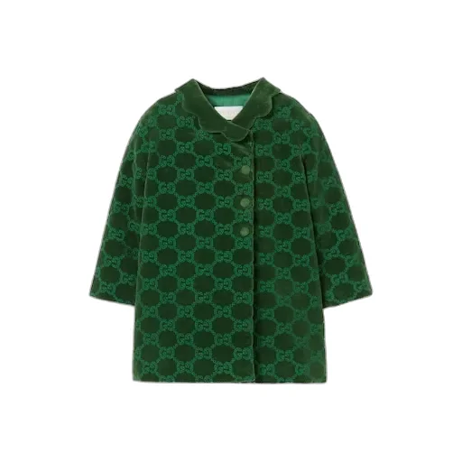 Baby Gg Cotton Velvet Coat