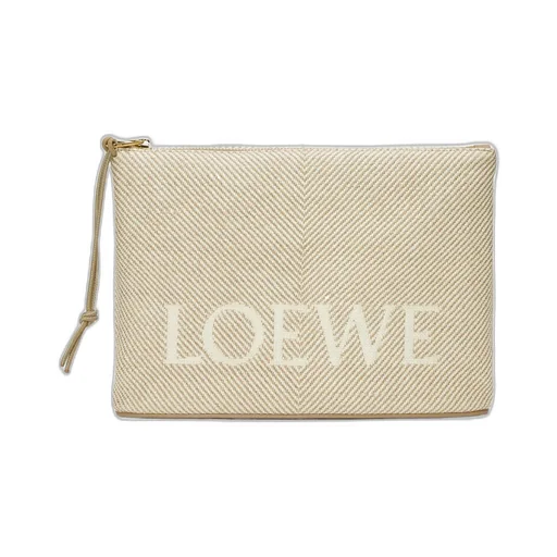 Jacquard Zip-Up Oblong Pouch