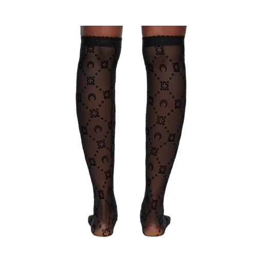Moonogram Mesh Flocked Socks