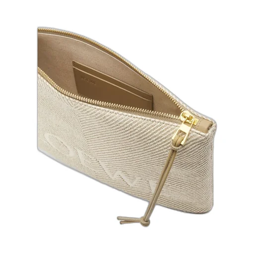 Jacquard Zip-Up Oblong Pouch