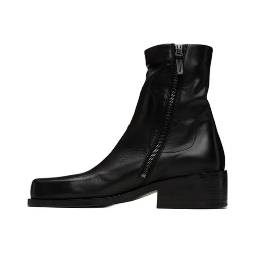 Square Toe Zipped Boots