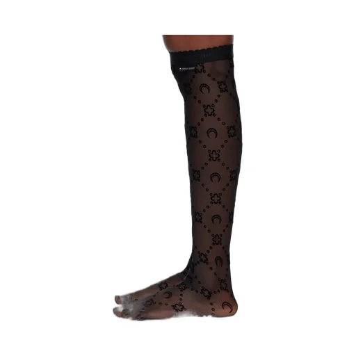 Moonogram Mesh Flocked Socks