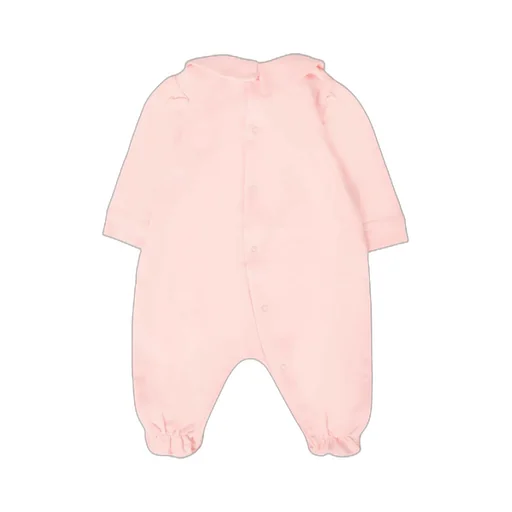 Bear-Motif Long-Sleeve Babygrow Set