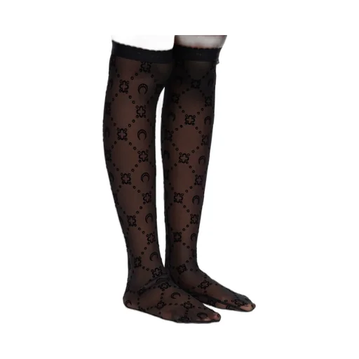 Moonogram Mesh Flocked Socks