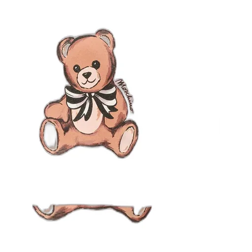 Bear-Motif Long-Sleeve Babygrow Set