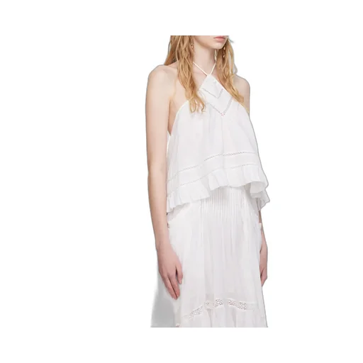 Ruffled Backless Blouse