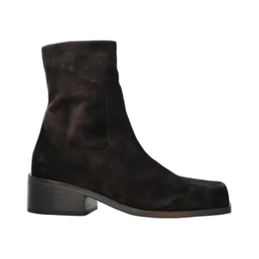 Square-Toed Short Boots