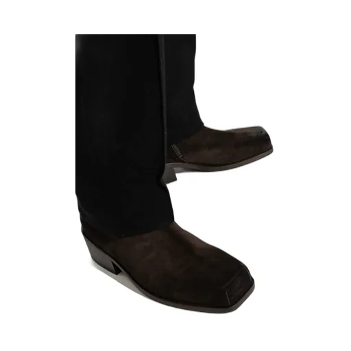 Square-Toed Short Boots