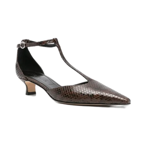 30Mm Snakeskin Leather Pump